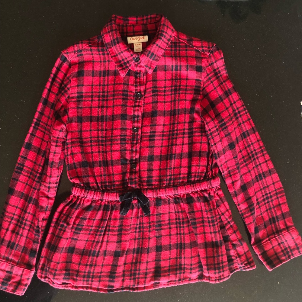 Girls ‘Cat & Jack’ classic flannel shirt